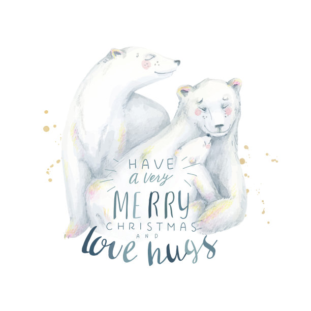 圣诞节可爱的熊图片下载