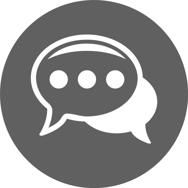 灰色背景上流行的扁平风格聊天图标图片下载