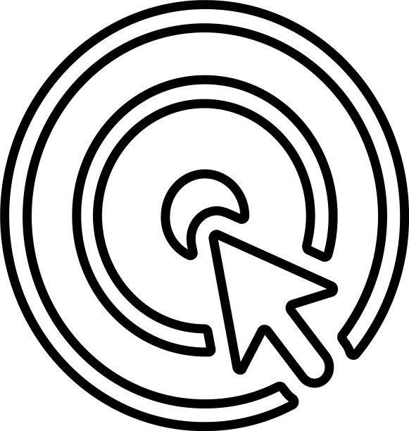 光标指针箭头圆圈点击和按下图标图片下载