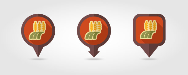 穗，小麦，大麦或黑麦田间针图图标图片下载