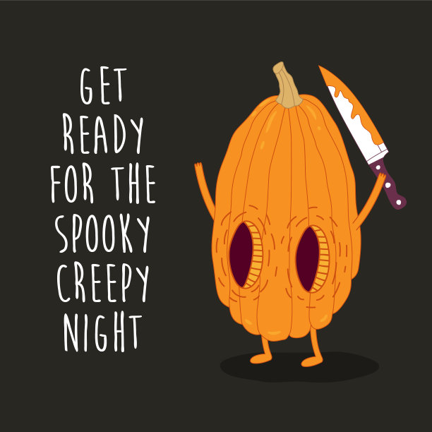 有趣的南瓜祝你万圣节快乐图片下载