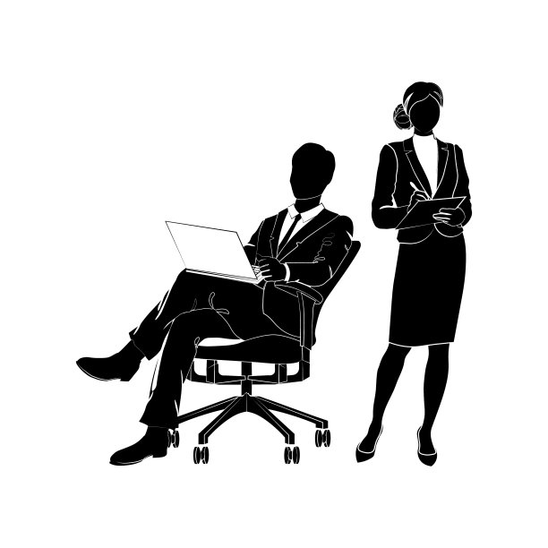 商人经理坐在办公椅上图片下载