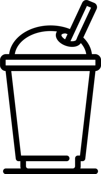 果汁塑料杯图标轮廓样式图片下载