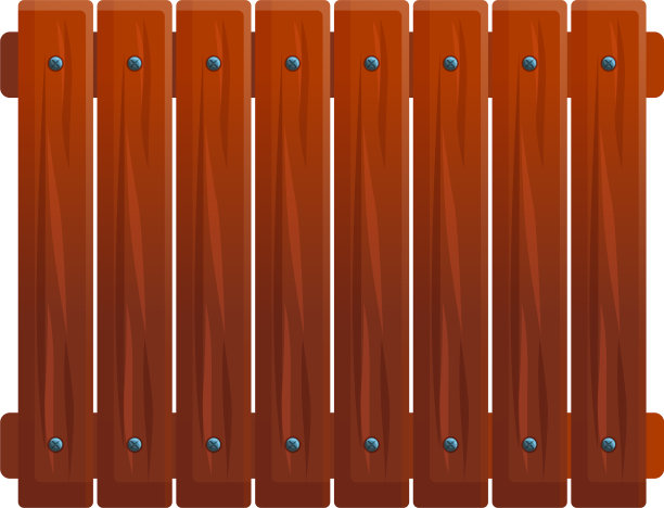 现代木栅栏图标卡通风格图片下载