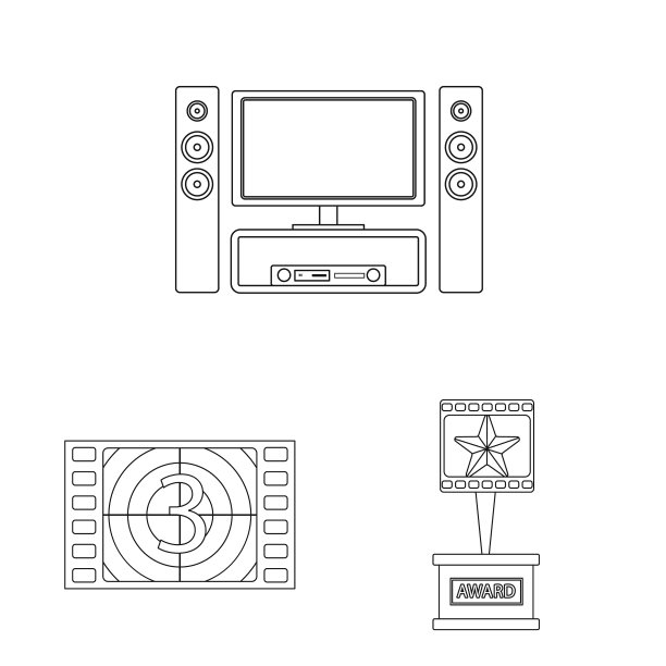 孤立的对象电影摄影和工作室图标图片下载