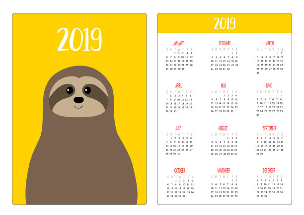 可爱的树懒动物头脸简单的口袋图片下载