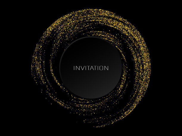 抽象闪亮的彩色金色波浪设计图片下载