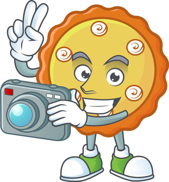 摄影师蛋糕苹果派卡通人物图片下载