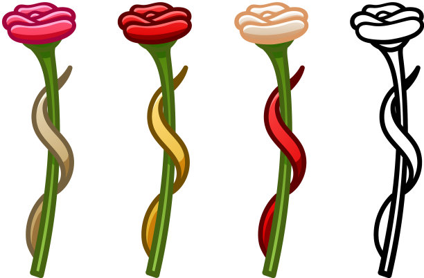 为情人节送上四朵玫瑰图片下载