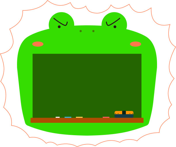 可爱的青蛙黑板图片下载