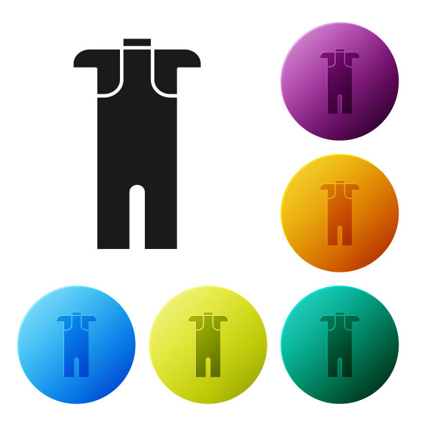 黑色潜水衣潜水图标孤立图片下载