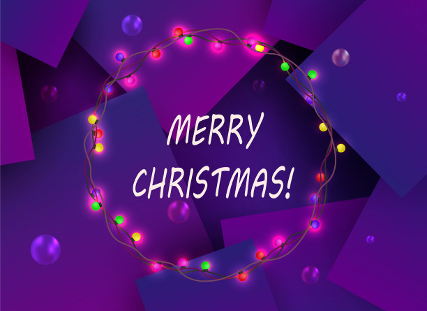 圣诞节用紫色组成正方形和一个图片下载