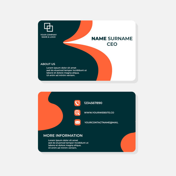 现代几何和创意名片图片下载
