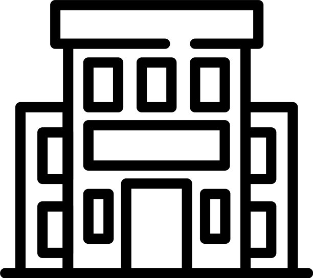 银行大楼图标轮廓风格图片下载