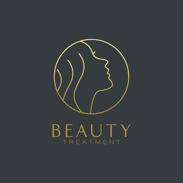 美容院线形美容面部标志图片下载