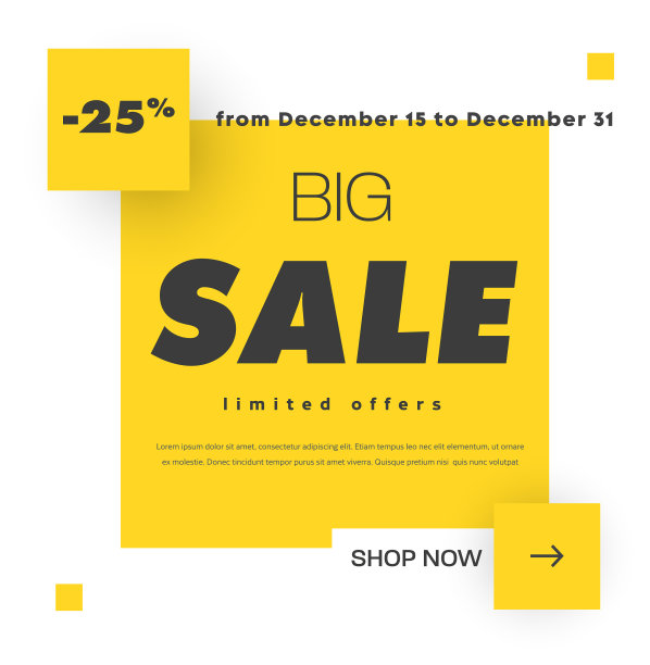 设置方形网页横幅大销售与圆形图片下载