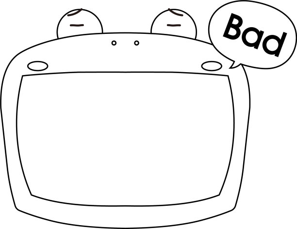 可爱的青蛙白板轮廓图片下载