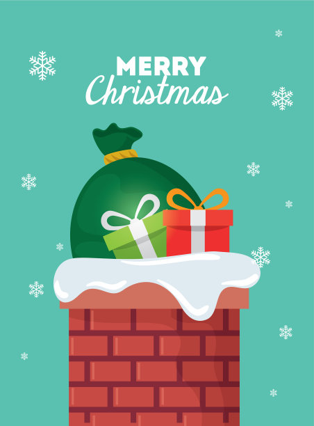 圣诞海报，还有礼盒和礼袋图片下载