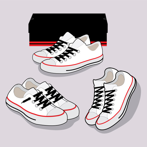 白鞋与黑盒可编辑图片下载