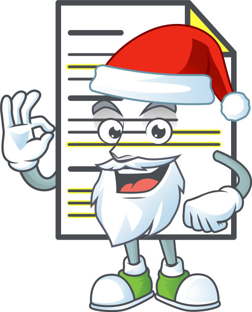 圣诞老人文件卡通吉祥物在白色的背景图片下载