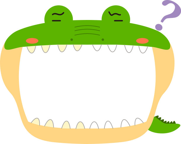 可爱的鳄鱼白板图片下载