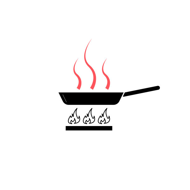 炉子上的煎锅图片下载