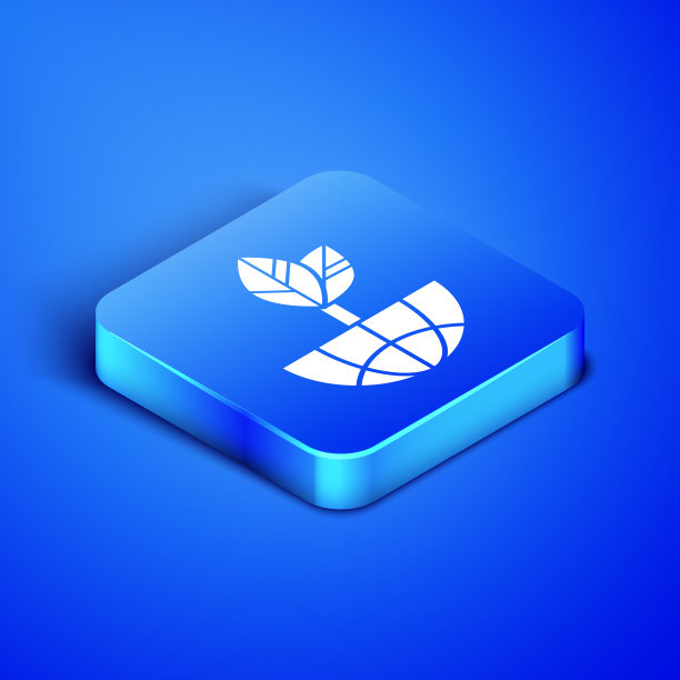 等距地球仪和叶图标隔离图片下载