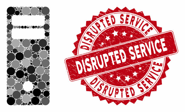 马赛克电脑主机与垃圾破坏图片下载