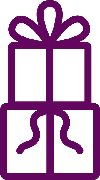 孤立的礼品图标线设计图片下载
