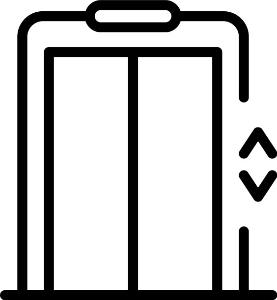 标准电梯图标轮廓风格图片下载