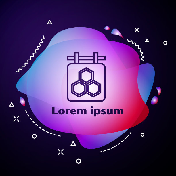 紫线悬挂标志与蜂窝隔离图片下载