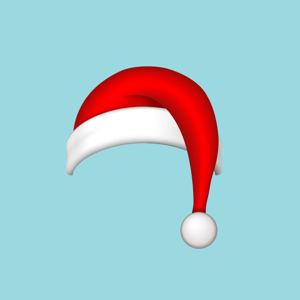 圣诞老人帽3d逼真的圣诞老人帽图片下载