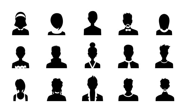 给男人和女人设置商业头像图片下载