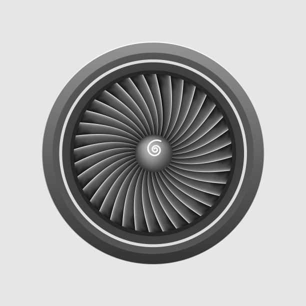 飞机发动机涡轮模板图片下载