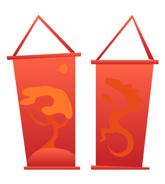 板上有龙和树杠招牌图片下载