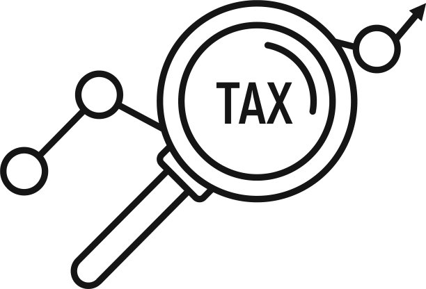 税务放大镜图标轮廓样式图片下载