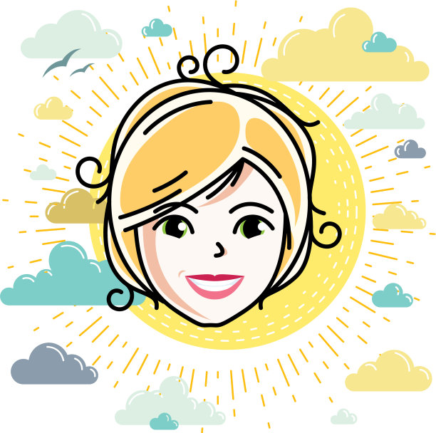 美丽的女人面对人的头性格图片下载