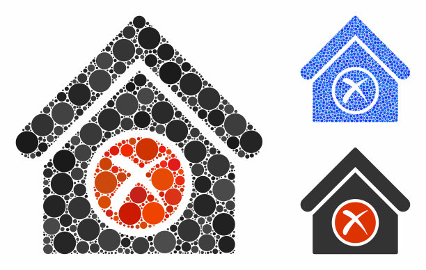 擦除建筑合成图标圆点图片下载