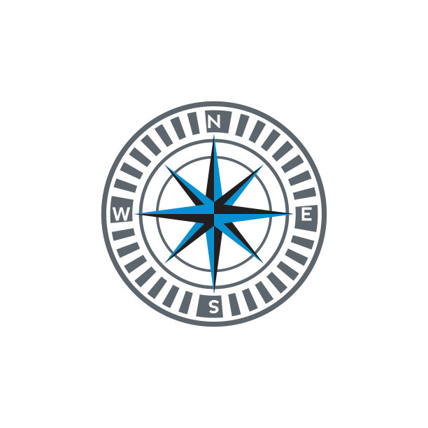 指南针标志设计指针北、南、东、西图片下载