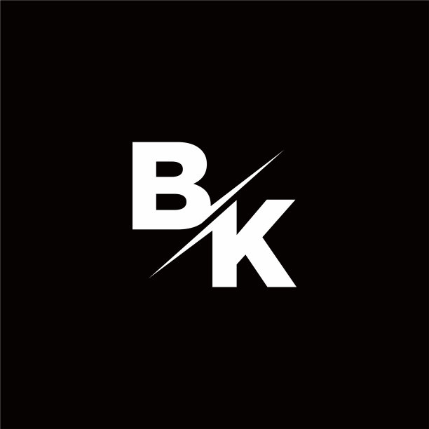Bk标志字母组合斜线与现代标志图片下载