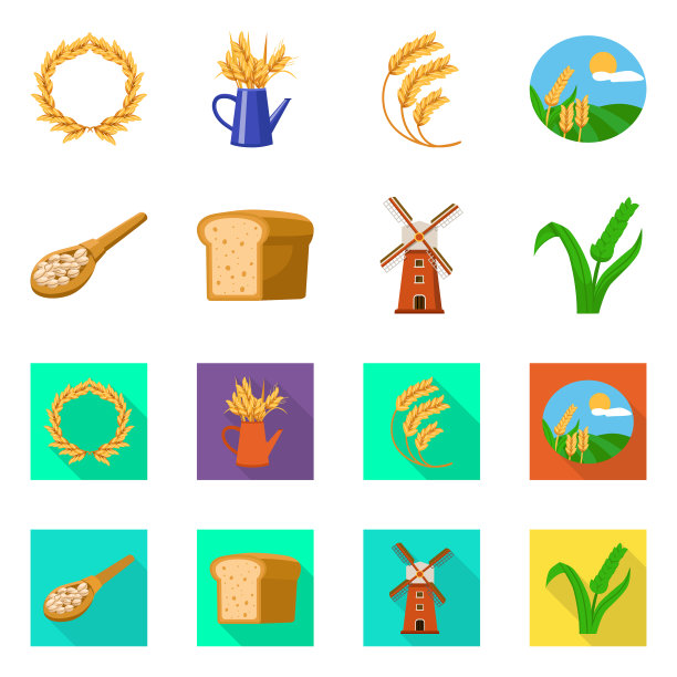 谷物和收获标志图片下载