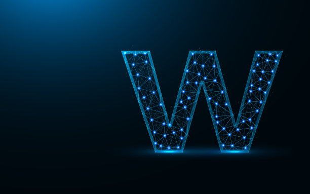 字母w低聚设计字母抽象图片下载