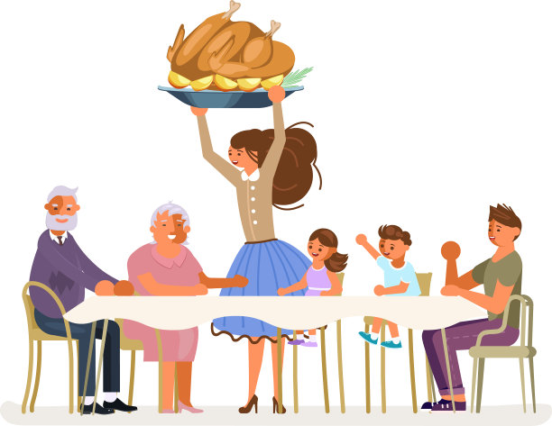 感恩节家庭晚餐图片下载
