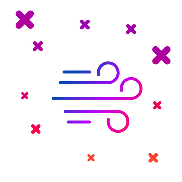 颜色风图标孤立在白色背景图片下载