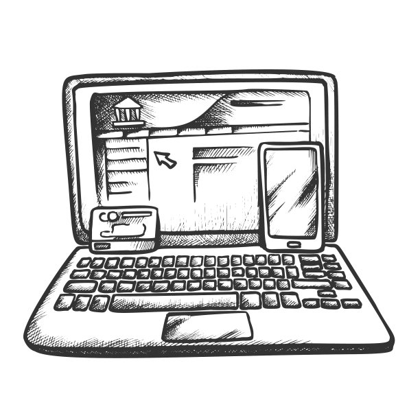 笔记本智能手机银行在线卡复古图片下载