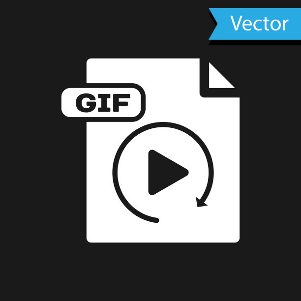 白色GIF文件文件下载GIF按钮图标图片下载