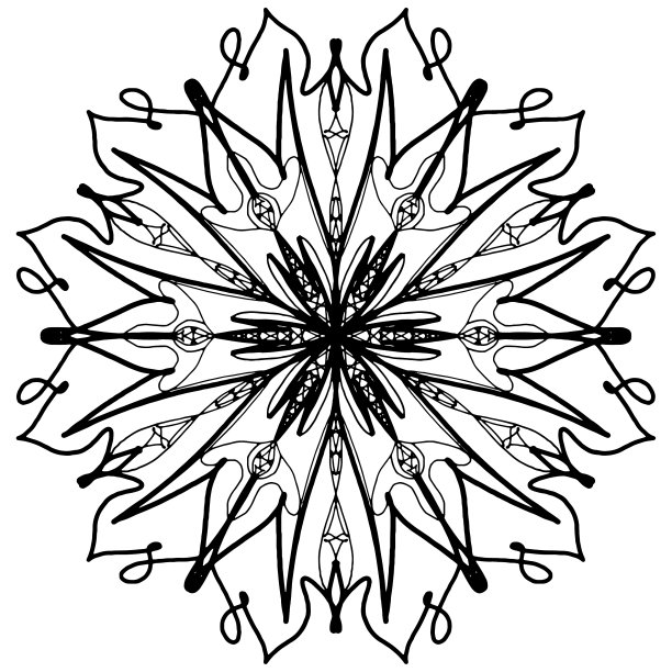 孩子们把曼荼罗涂成黑色图片下载