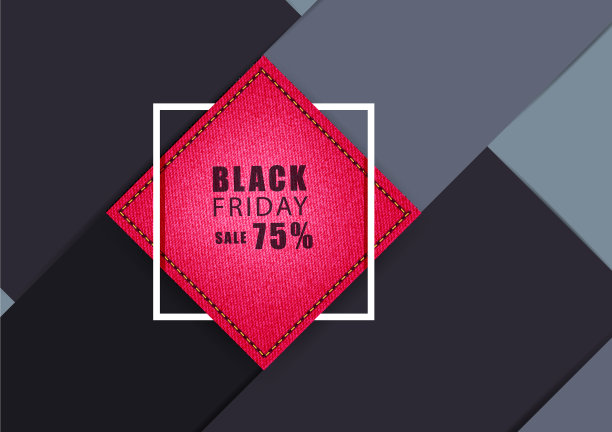 红色牛仔裤横幅与方形框架图片下载