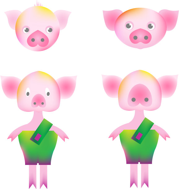 有脸的小猪幻想故事图片下载