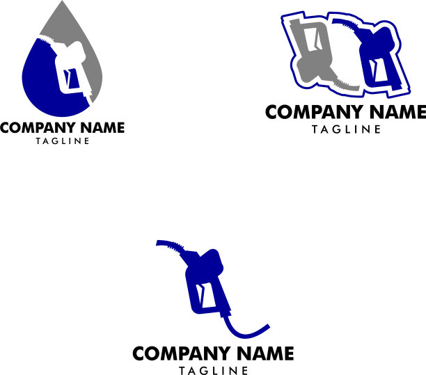 汽油泵喷嘴Logo模板设计图片下载